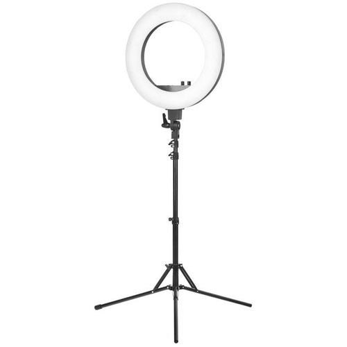 Lampa pierścieniowa ring light 18' 48w led czarna + statyw