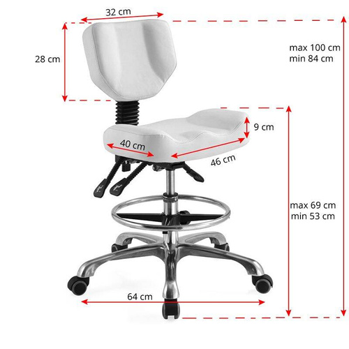 Cosmetic stool a-4299 white