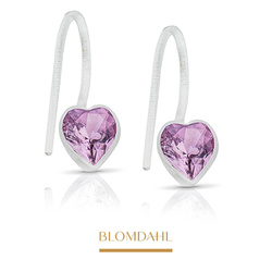 Kolczyki hipoalergiczne Heart Light Amethyst 6 mm SFJ plastik medyczny