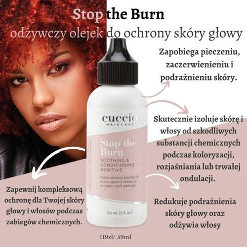 Cuccio HairCare Odżywczy olejek do ochrony skóry głowy i włosów 59 ml Stop the Burn