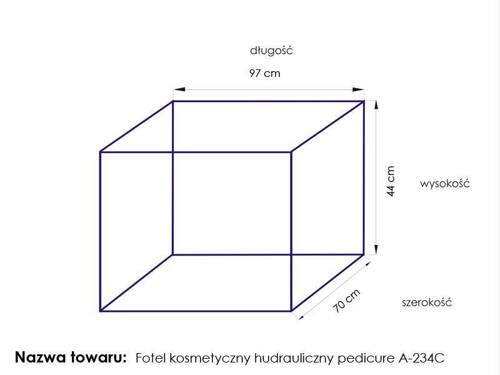 Fotel kosmetyczny hydrauliczny a 234c pedi w kolorze białym