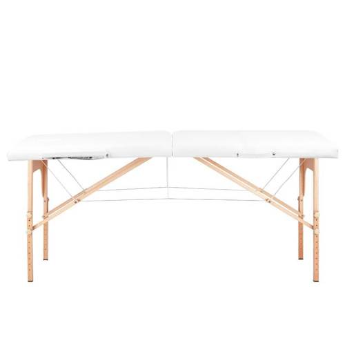 Stół składany do masażu drewniany komfort activ fizjo 2 segmentowe white