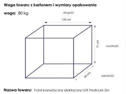 Fotel kosmetyczny elektryczny lux pedi 5m